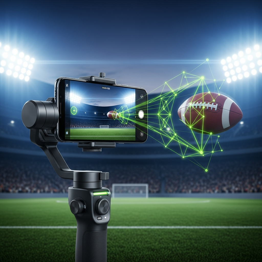 Professional Smartphone Gimbal on Football Pitch