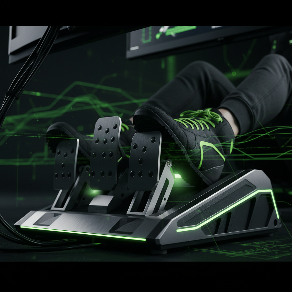 A split-screen comparison of a real race track and its hyper-realistic sim-racing counterpart.