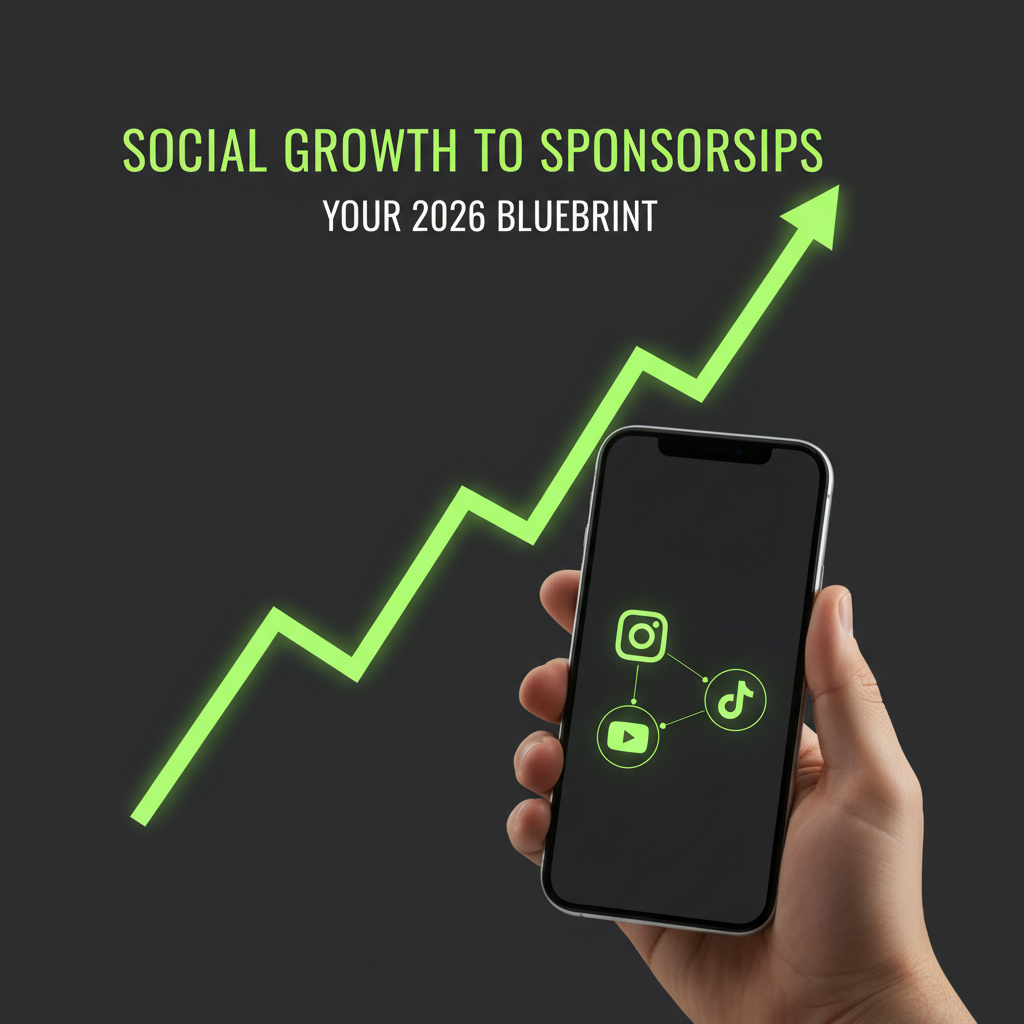 A smartphone screen showing Instagram audience analytics with a lime green chart highlighting local follower data for sponsorship pitches.