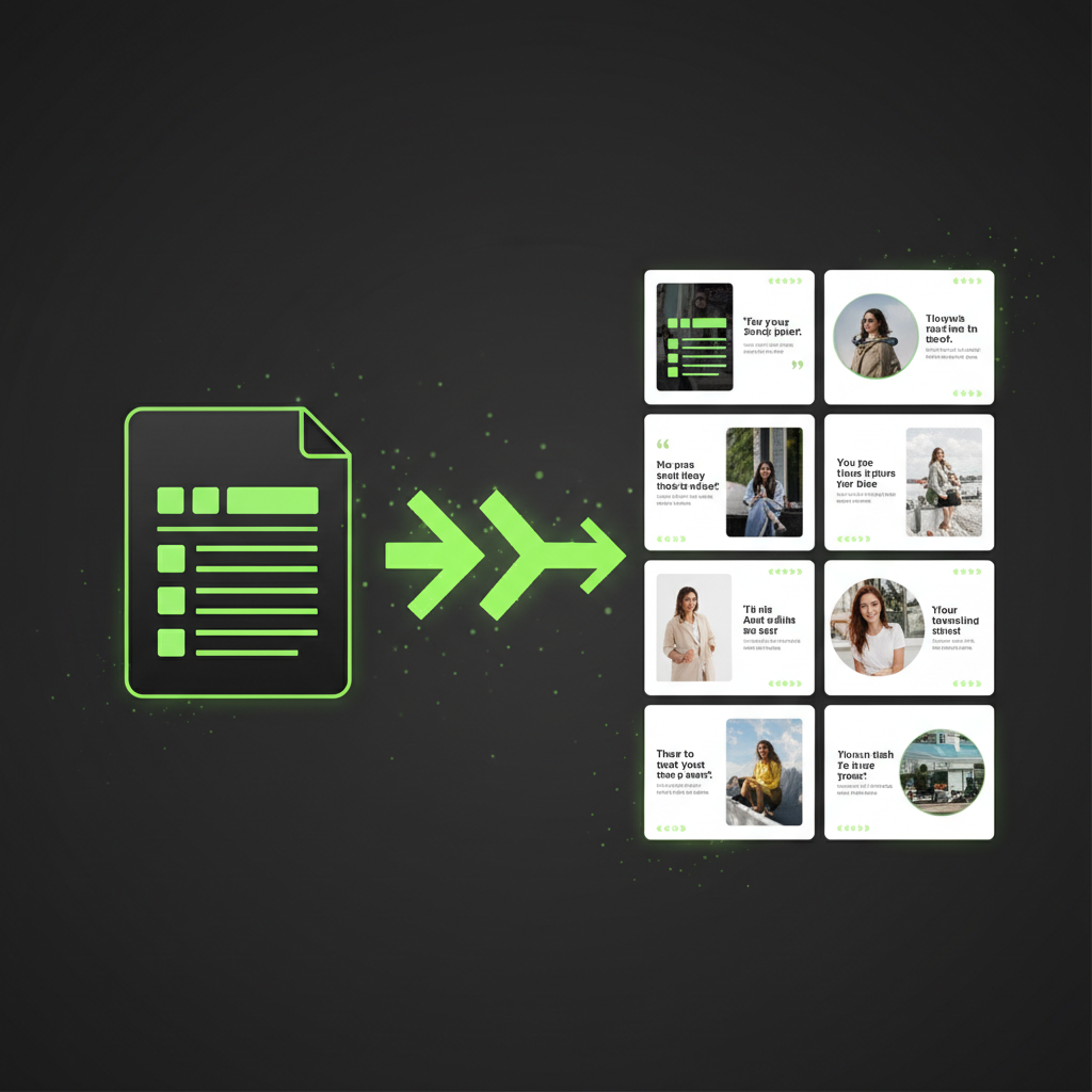 Illustration of a smartphone scanning a QR code on a community flyer, symbolizing offline to online mobilization, with a dark and lime green theme.