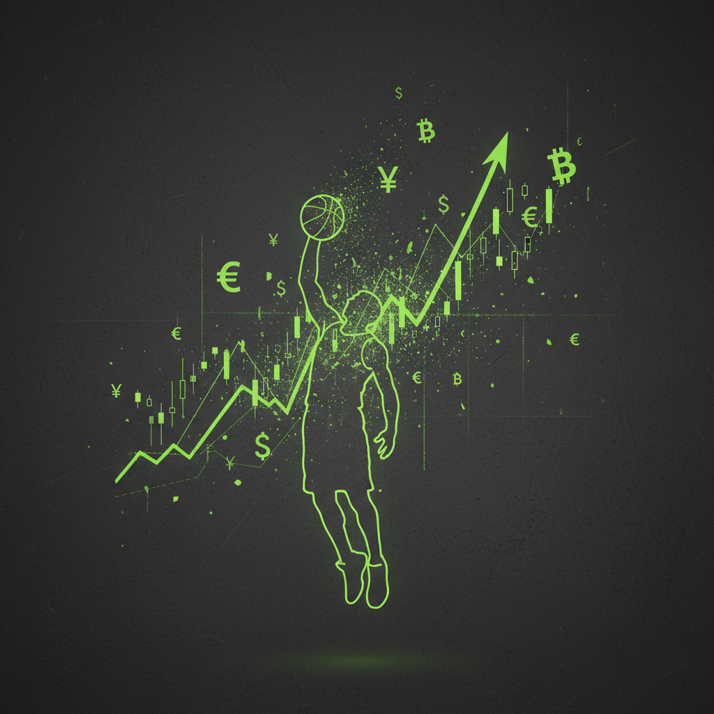 A minimalist image depicting a branching path, symbolizing the risks and rewards of athlete venture capital investments.