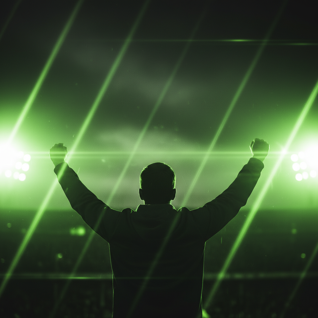 A smartphone displaying a football team