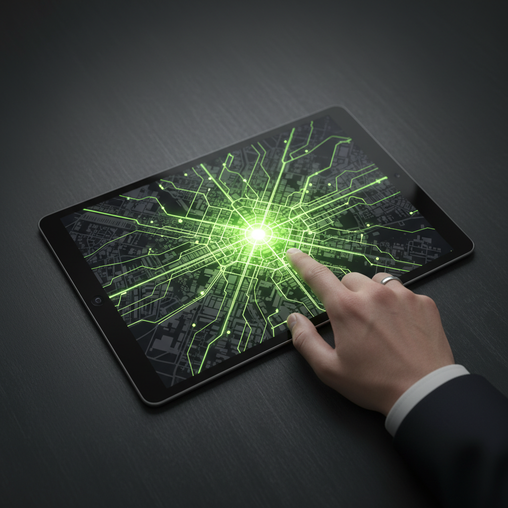 An example of an organized media contact list in a dark-mode spreadsheet with lime green highlights.