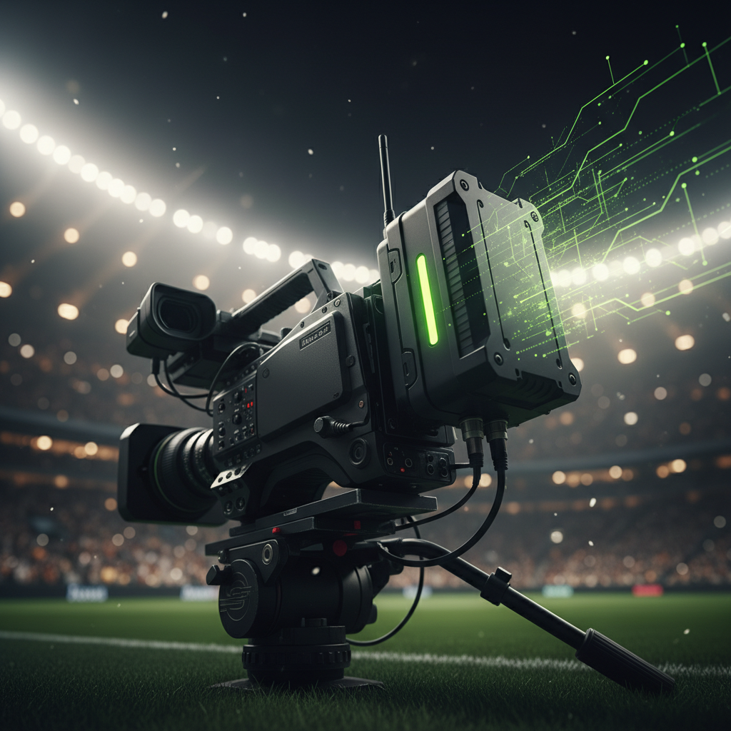 Cloud-based fleet management dashboard showing real-time battery status for broadcast equipment.