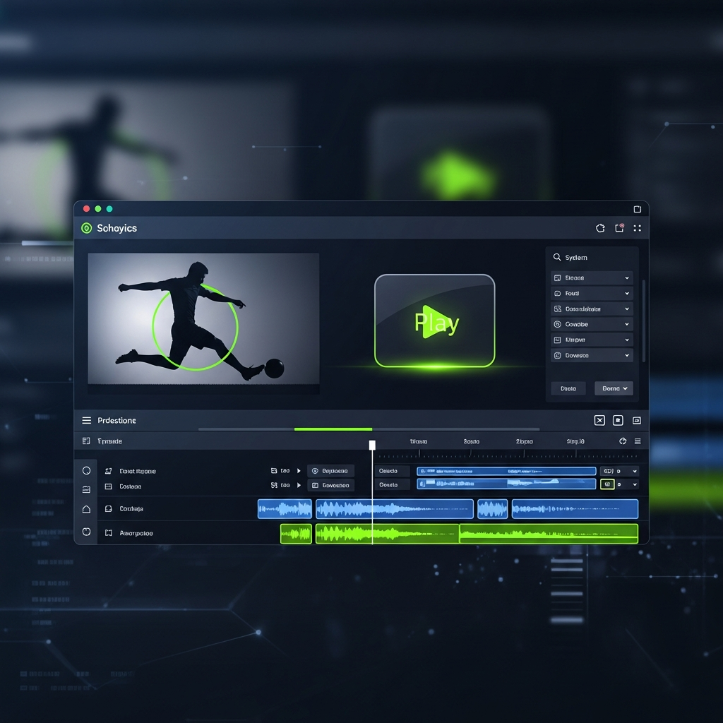Professional video editing interface for athlete recruitment