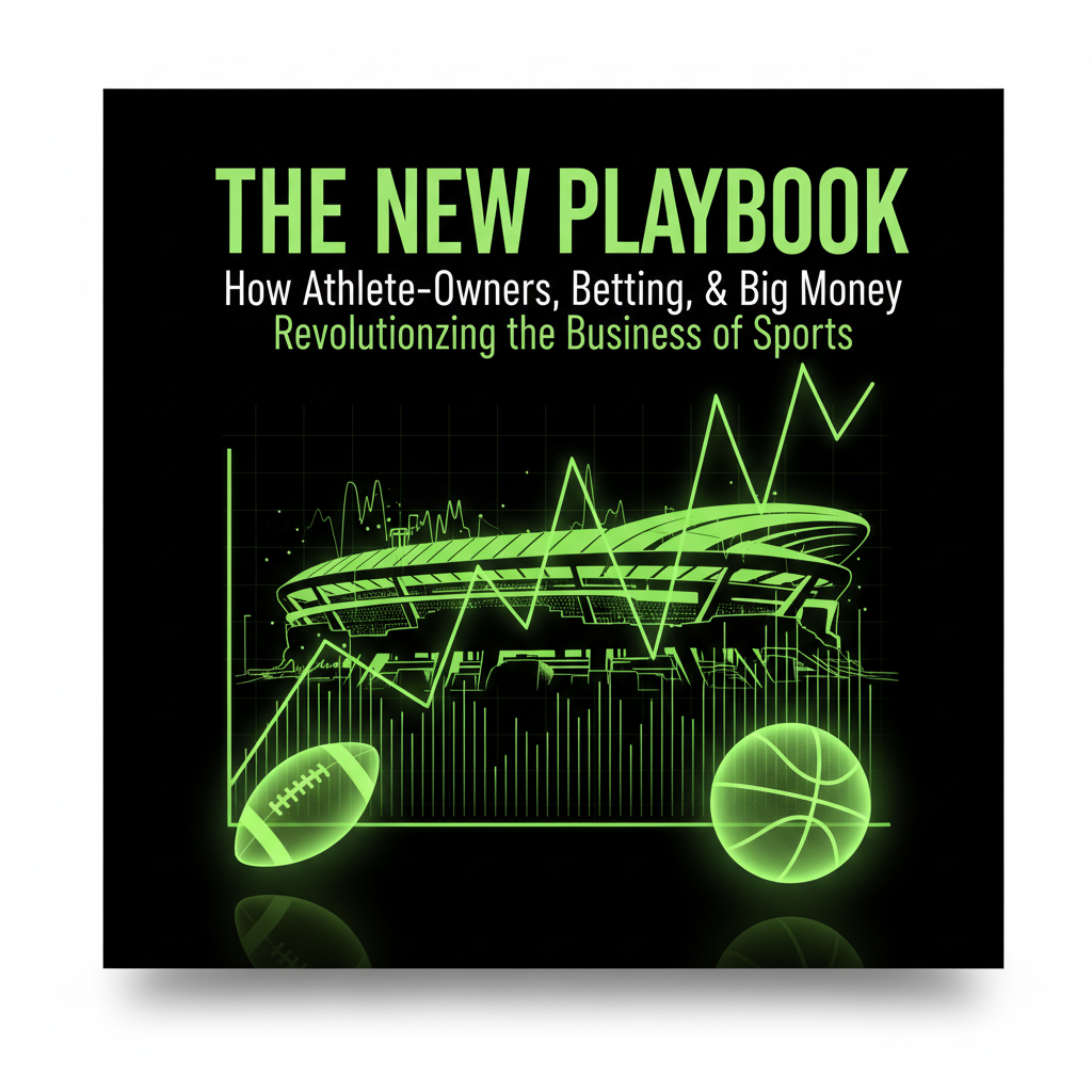 A stylized image depicting an athlete's transition from the basketball court to the boardroom, symbolizing the rise of athlete-owners in sports.