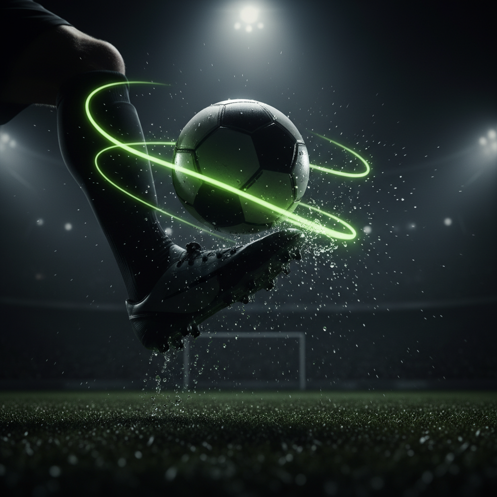 A footballer in midfield scanning the pitch before receiving a pass, demonstrating elite game intelligence and awareness.