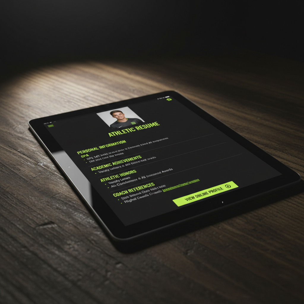 Smartphone screen showing a highlighted recruiting email in a lime green and dark theme.