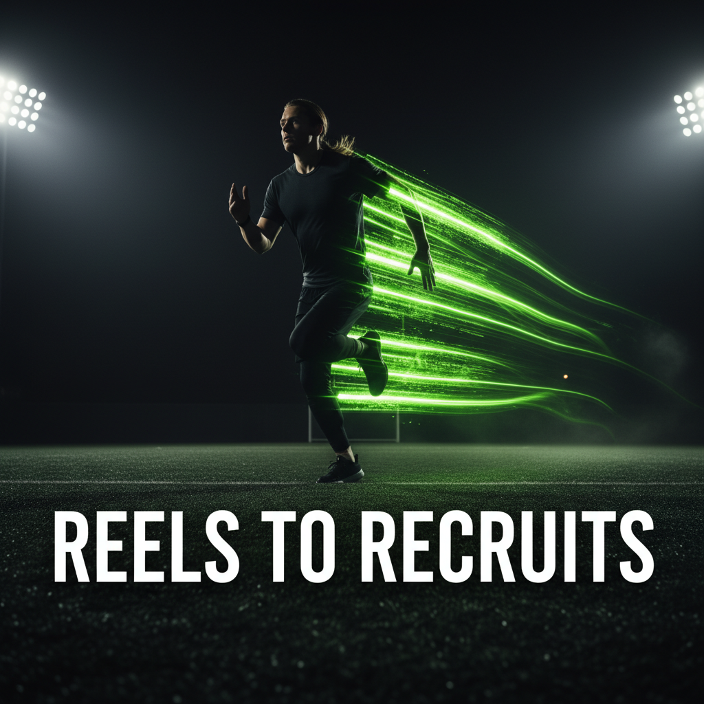 Graphic illustrating how geotags and local hashtags on Instagram Reels help sports teams reach nearby players.