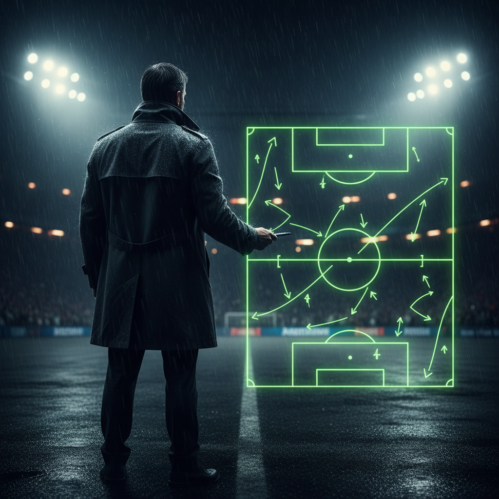 A graphic illustrating Calum McFarlane s unique coaching journey from non-league football to Chelsea s interim head coach.