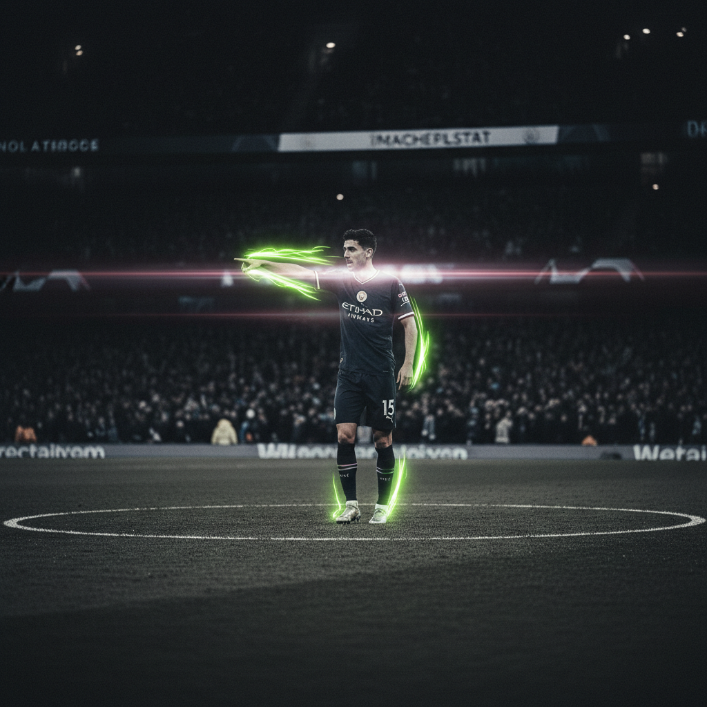 Nico González steps into a leadership role for Manchester City, depicted with a lime green and dark stylized theme.