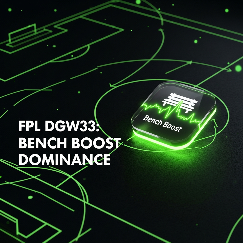 FPL Bench Boost Chip Icon on Dark Tactical Pitch