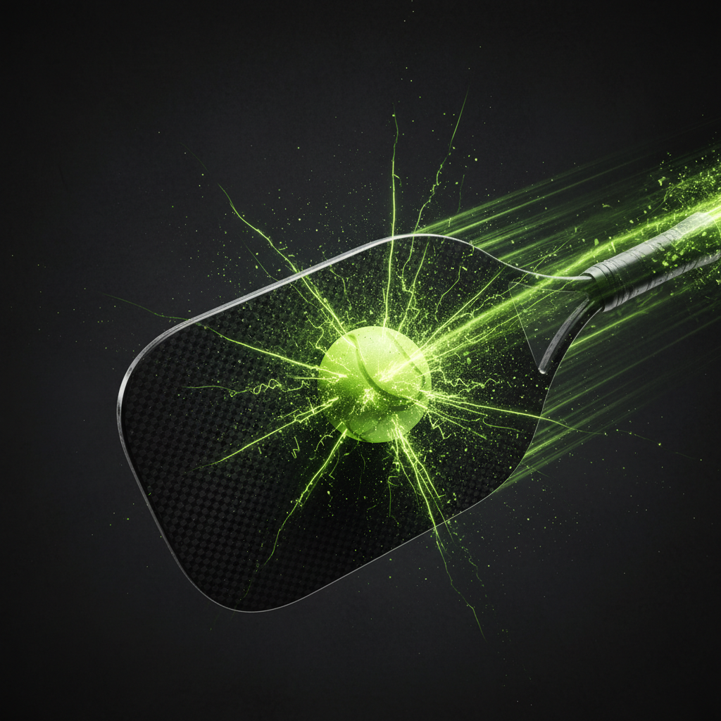 Paddletek Bantam TKO-CX detailing its sleek carbon surface