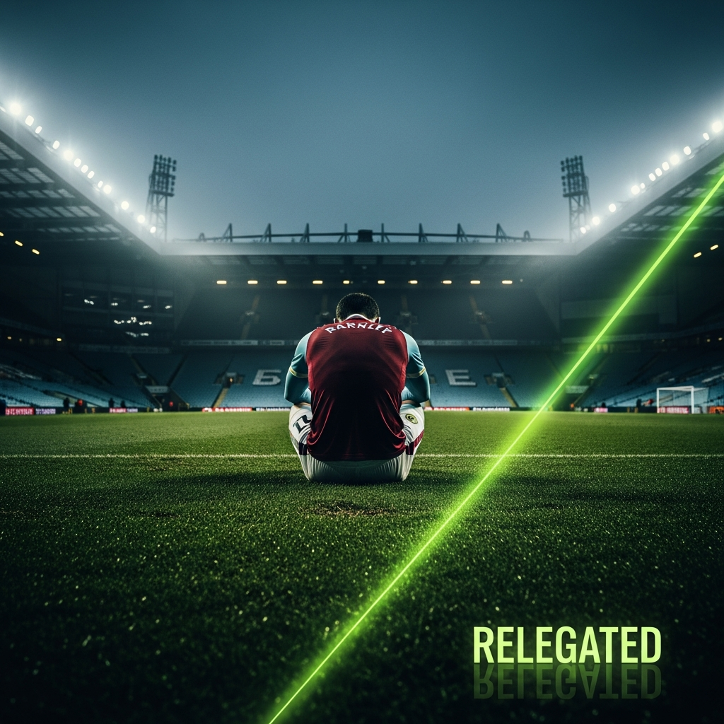 Dejected Burnley player at Turf Moor